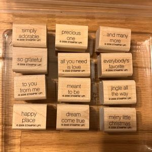 Stampin’ Up! Cute Converse stamp set of 12 wood mounted. Scrapbooking Cardmaking